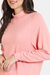 Zivame Lounge Viscose Blend Sweatshirt - Coral Cloud — thumbnail 5